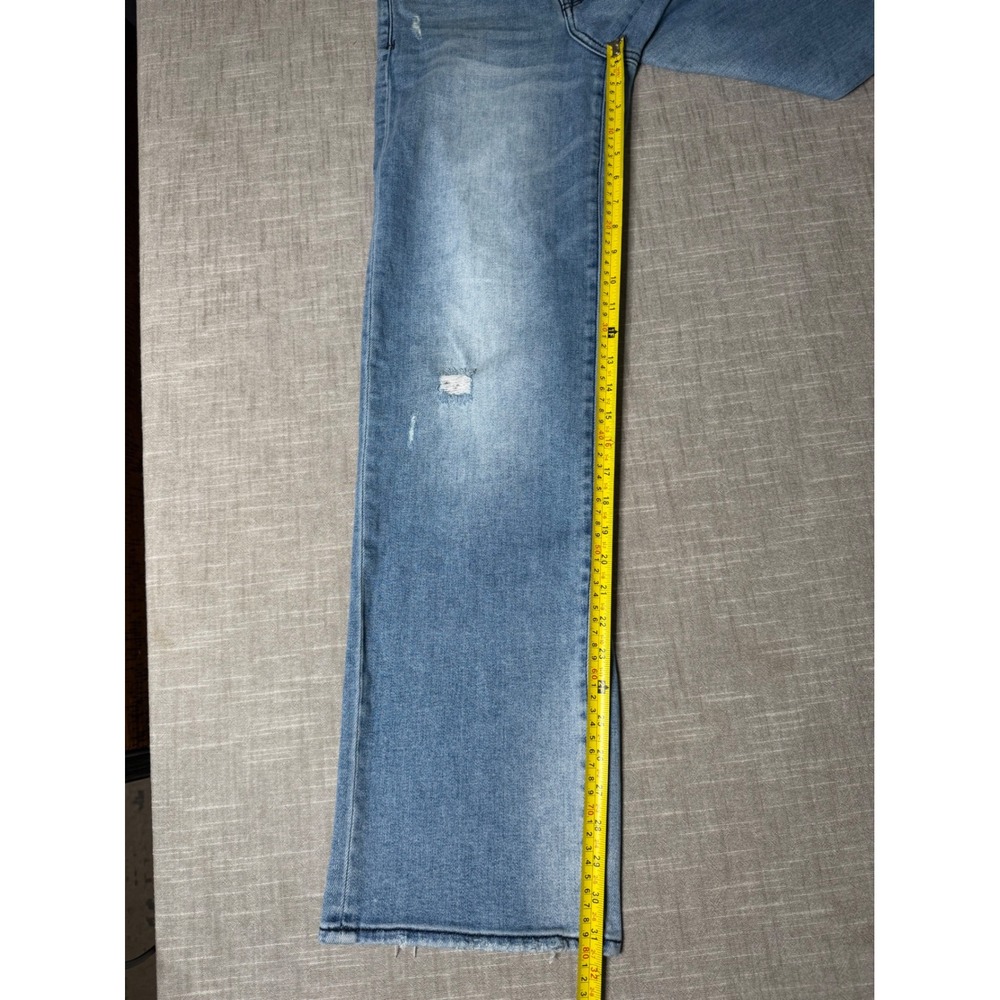 Hidden Jeans High Rise Wide Leg Distressed Light Wash Denim HD9416D-M Size 24 - Picture 2 of 11